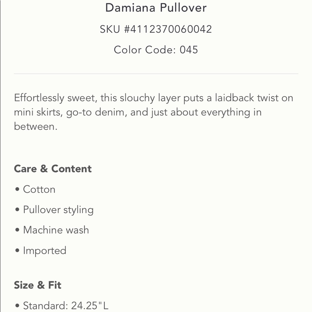 Anthropologie | DAMIANA PULLOVER | Size XS - Picture 4 of 5